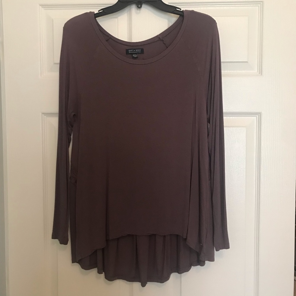 American eagle purple long sleeve shirt